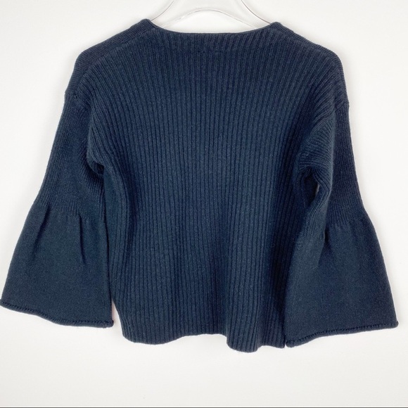 Moth Black Sweater with Bell Sleeves - Picture 2 of 10